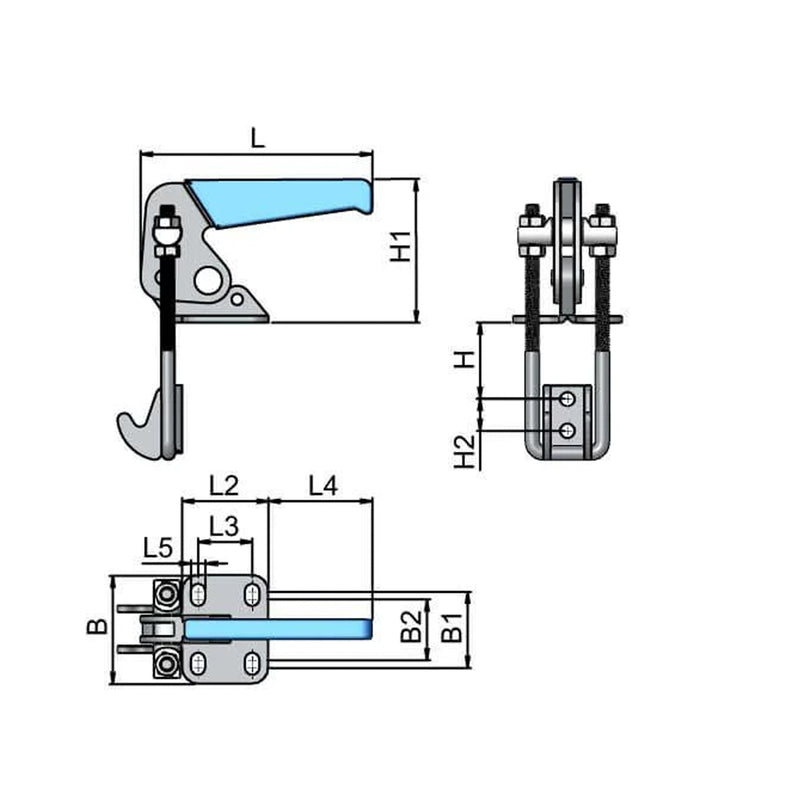 WDS Vertical Toggle Latch Mild Steel Zinc Plated 4045-202