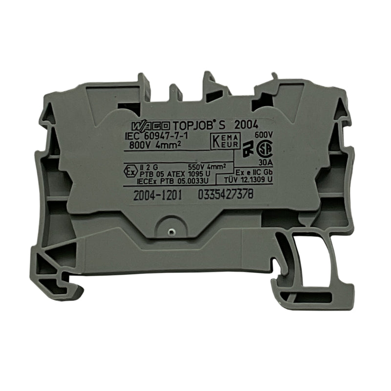 Wago Through Terminal Block 20-10AWG 4mm² Grey 2004-1201