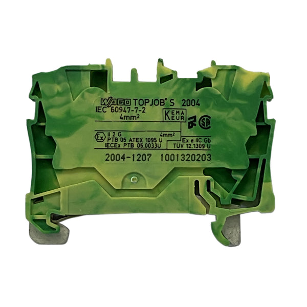 Wago Terminal Block 20-10AWG 4mm² Yellow/Green 2004-1207