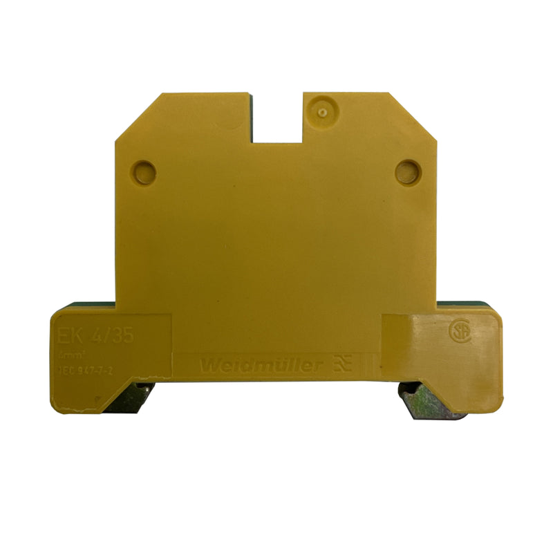 Weidmuller Terminal Block Connector 14-22AWG 2-Position Din Rail Green/Yellow 661160000