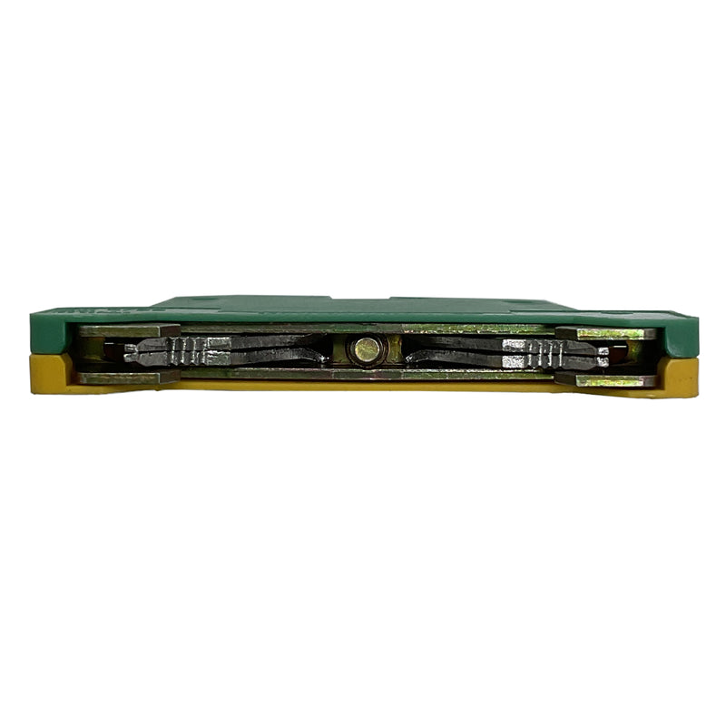 Weidmuller Terminal Block Connector 14-22AWG 2-Position Din Rail Green/Yellow 661160000