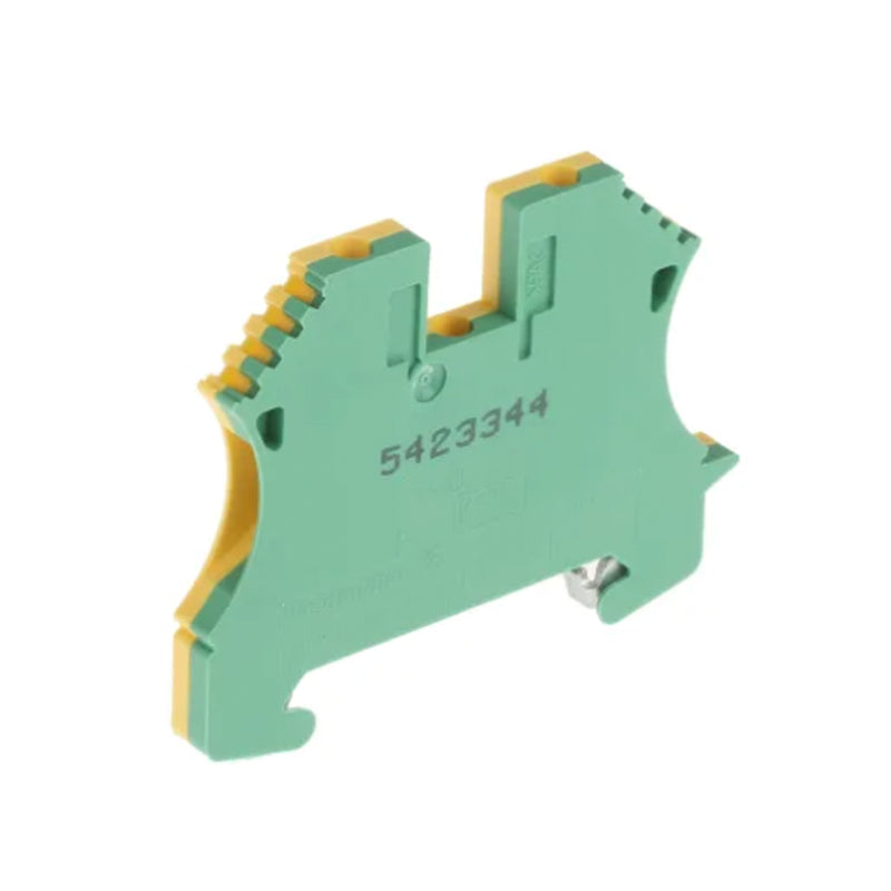 Weidmuller WPE Earth Terminal Block 2 Way Green/Yellow 2.5mm WPE 2.5 1010000000