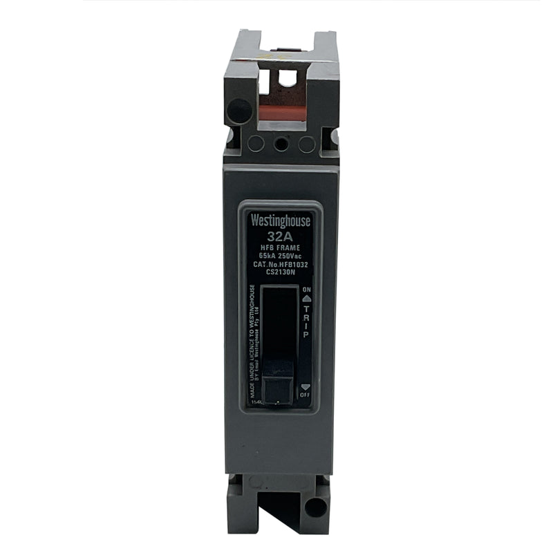 Westinghouse Thermal Magnetic Circuit Breaker 1-Pole 250V AC 32A HFB1032