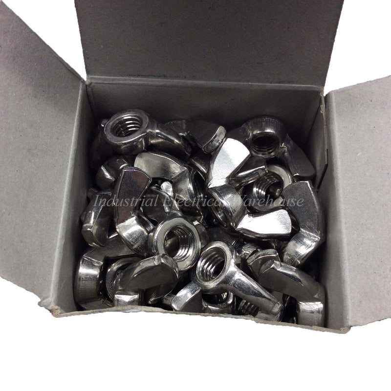 Wing Nuts M8 304 Stainless Steel Box of 100