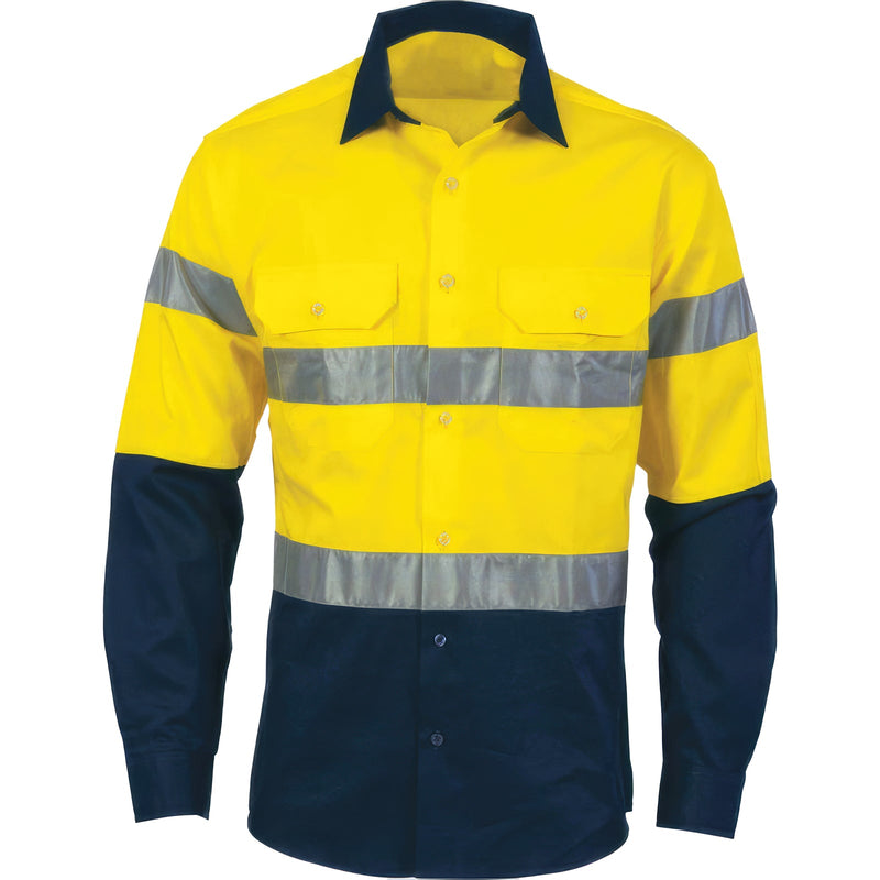 WorkZone Drill Work Shirt Long Sleeve Cotton Yellow Size 2XL