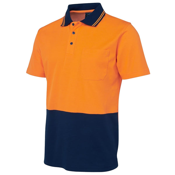WorkZone Hi-Vis Safety Workwear Short Sleeve Polo Polyester Orange Size XXL